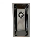 Zlewozmywaki - Stellman Zlewozmywak stalowy STEEL 2244p podwieszany CZARNY - miniaturka - grafika 1