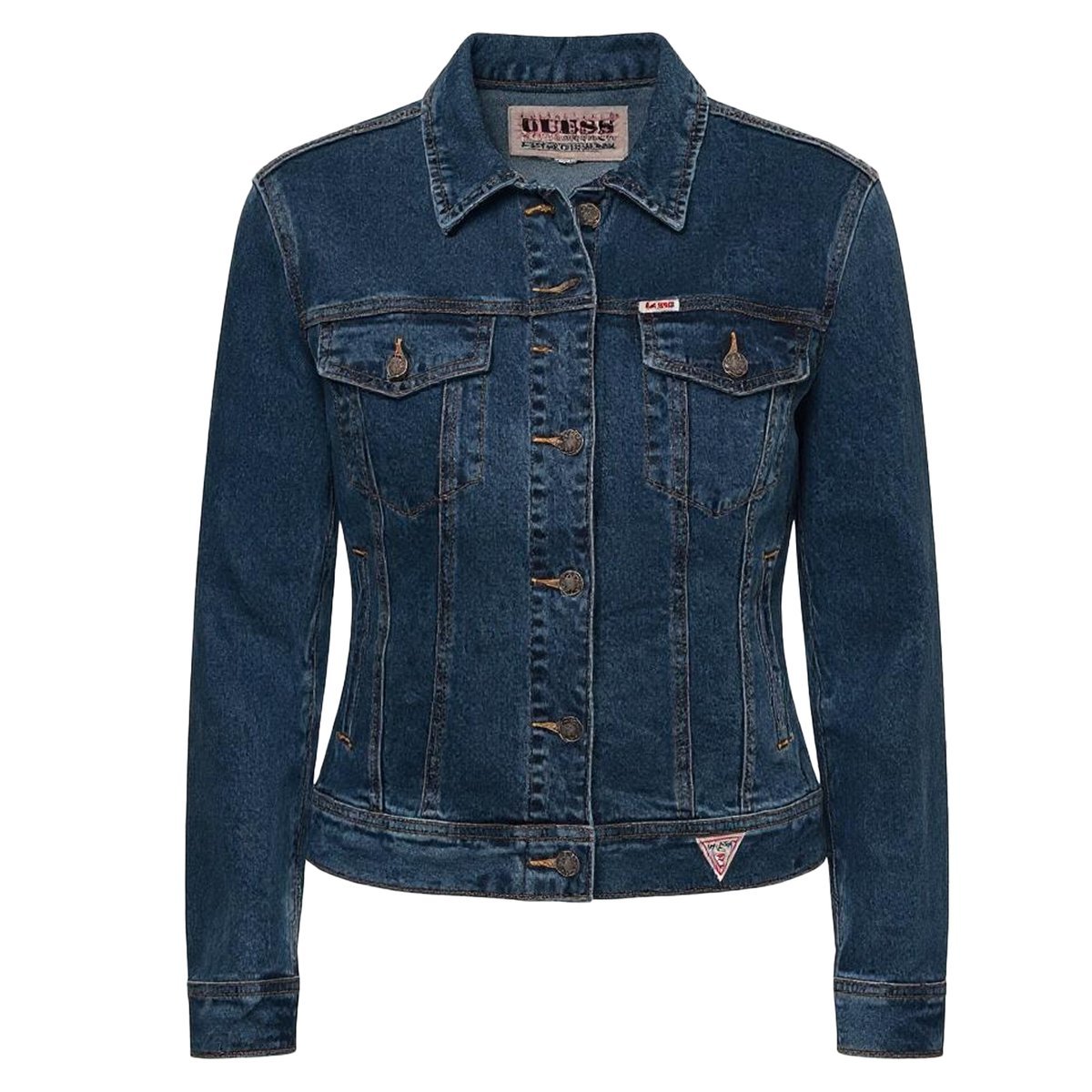 Guess Kurtka Damska Granatowa Przejściowa Jeansowa Guziki Oryginalna r. M