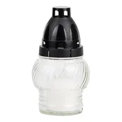 Lampiony i znicze - Znicz szklany 12,5 x 15 cm biały - miniaturka - grafika 1