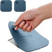 Syfony - Korek odpływu prysznica – kwadratowa silikonowa osłona odpływu do łazienki i kuchni, uniwersalny korek do zlewu, antyzapachowy, niebieski, 2 sztuki - miniaturka - grafika 1