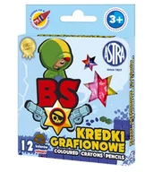 Kredki, ołówki, pastele i pisaki - Kredki grafionowe BS, 12 kolorów - miniaturka - grafika 1