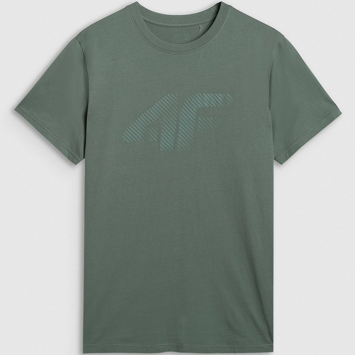 Koszulka Męska 4F T-shirt Z Nadrukiem Regular Zielony 4FWAW25TTSHM2442 XL Zielony