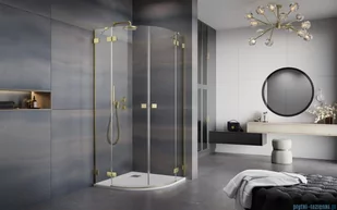 Radaway Essenza Pro Brushed Gold Pdd kabina 80x100 cm szczotkowane złoto 10095080-99-01L/10095100-99-01R - Kabiny prysznicowe - miniaturka - grafika 4