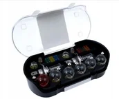 Żarówki samochodowe - Zestaw zasobnik komplet żarówek 2x H4 12V 30 Elem - miniaturka - grafika 1