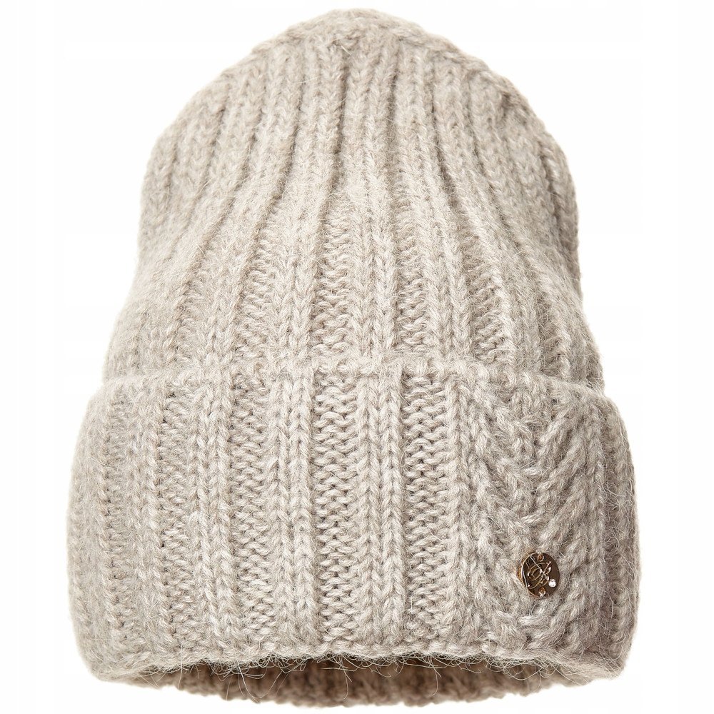 Czapka zimowa damska AMARETTA Jasny beż