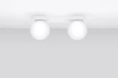 Lampy sufitowe - Podwójny plafon z kulistymi, mlecznymi kloszami SL.1147 z serii YOLI - miniaturka - grafika 1