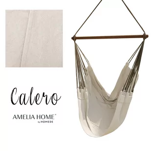 Fotel brazylijski CALERO kolor beżowy do wewnątrz ameliahome - HAM/AH/CHAIR/CALERO/LBEIGE/ROPDBR/DBRWS/100X130 - Fotele ogrodowe wiszące - miniaturka - grafika 1