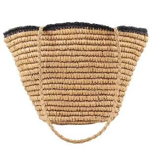 TOREBKA damska DUŻA SŁOMKOWA pleciona na ramię TORBA PLAŻOWA koszyk - Torebki damskie TOREBKA damska DUŻA SŁOMKOWA pleciona na ramię TORBA PLAŻOWA koszyk - Torebki damskie - miniaturka - grafika 1