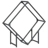 Wózki magazynowe - vidaXL Stojak na drewno opałowe, antracyt, 80x25x80 cm - miniaturka - grafika 1