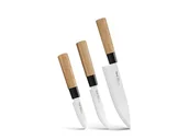 Noże kuchenne - Zestaw noży Fissman Fujita 3 szt. (20 cm, 13 cm, 9 cm), stal 420J2 - miniaturka - grafika 1