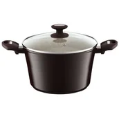 Garnki - Ambition BROWN STONE GARNEK WYSOKI 20 CM 3,8 L POWŁOKA QUALUM BASIC STONE INDUKCJA 20029 - miniaturka - grafika 1