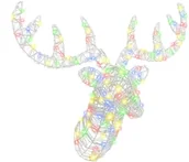 Ozdoby bożonarodzeniowe - vidaXL Głowa Renifera kolorowy 60 cm Akryl - miniaturka - grafika 1
