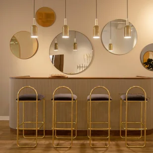 Lustro AYTM Circum, przezroczyste / szaro-brązowe, Ø 50 cm, szkło, drewno - Lustra - miniaturka - grafika 1