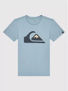 Koszulki i topy damskie - Quiksilver T-Shirt Comp Logo EQBZT04369 Niebieski Regular Fit - grafika 1