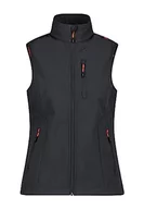 Kamizelki damskie - CMP Damska kamizelka Softshell, Antracyt i mak, 46 - miniaturka - grafika 1