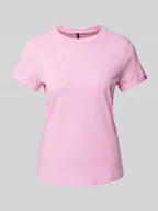 Koszulki i topy damskie - T-shirt o kroju regular fit z czystej bawełny model ‘PAULA’ - miniaturka - grafika 1