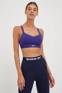 Bielizna sportowa damska - Reebok biustonosz sportowy Lux kolor fioletowy gładki - miniaturka - grafika 1