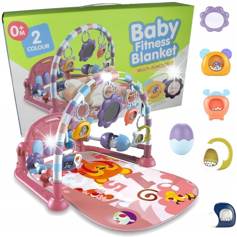 DUŻA MATA EDUKACYJNA Z PIANINKIEM Interaktywna Dla Maluszka Zabawki PREZENT