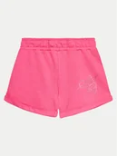 Spodenki damskie - Guess Szorty materiałowe J4GD13 KA6R3 Różowy Regular Fit - miniaturka - grafika 1