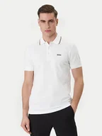 Koszulki męskie - BOSS Polo Birdie Paule 50559365 Biały Slim Fit - miniaturka - grafika 1