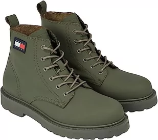 Tommy Hilfiger Męskie buty sznurowane TJM Gumowane Mid, Cynowa zieleń, 40 EU - Półbuty męskie - miniaturka - grafika 1