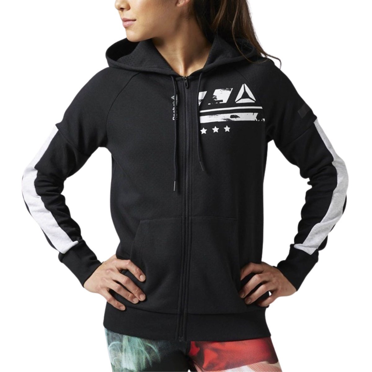 Damska Bluza Rozpinana Reebok Wor Cs Fz Hoodie Xs