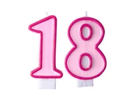 Urodziny dla dorosłych - ZESTAW ŚWIECZKI 18 RÓŻOWE 2szt - miniaturka - grafika 1