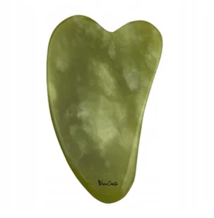 Deni Carte Masażer Jadeitowy Gua Sha Do Twarzy W Formie Płytki - Pozostałe akcesoria do makijażu - miniaturka - grafika 3