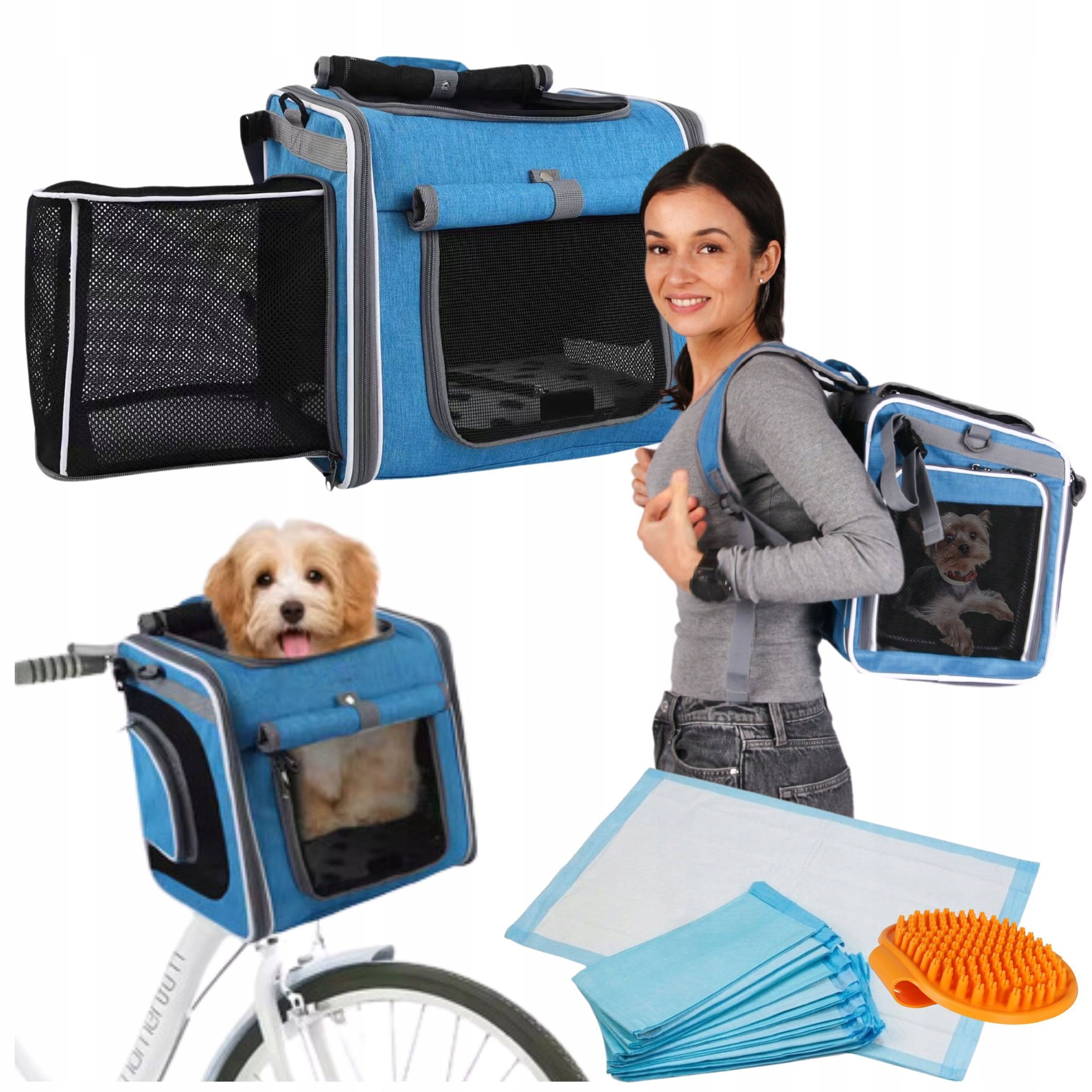 Transporter plecak torba fotelik do auta dla psa kota usztywniany XL mocny