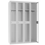 Szafki BHP - Szafa pracownicza z wieszakami i drzwiami z plexi MSUM 340 - miniaturka - grafika 1