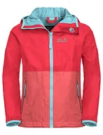 Kurtki i płaszcze dla chłopców - Jack Wolfskin Rainy Days Kids dziewczęca kurtka przeciwdeszczowa czerwony tulip red 104 - miniaturka - grafika 1