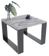 Ławy i stoliki kawowe - Loftowy Kwadratowy Stolik Kawowy Beton + Czarny S6-G00 - miniaturka - grafika 1