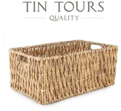 Dekoracje domu - PROSTOKĄTNY KOSZ Z HIACYNTU WODNEGO 44x30x20 cm - miniaturka - grafika 1