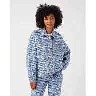 Kurtki damskie - Wrangler Damska kurtka Jumbo Trucker Denim, MR Wrangler, L - miniaturka - grafika 1