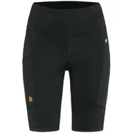 Spodnie sportowe damskie - Damskie legginsy Fjällräven Abisko Short Tights W Rozmiar: XS / Kolor: czarny - miniaturka - grafika 1