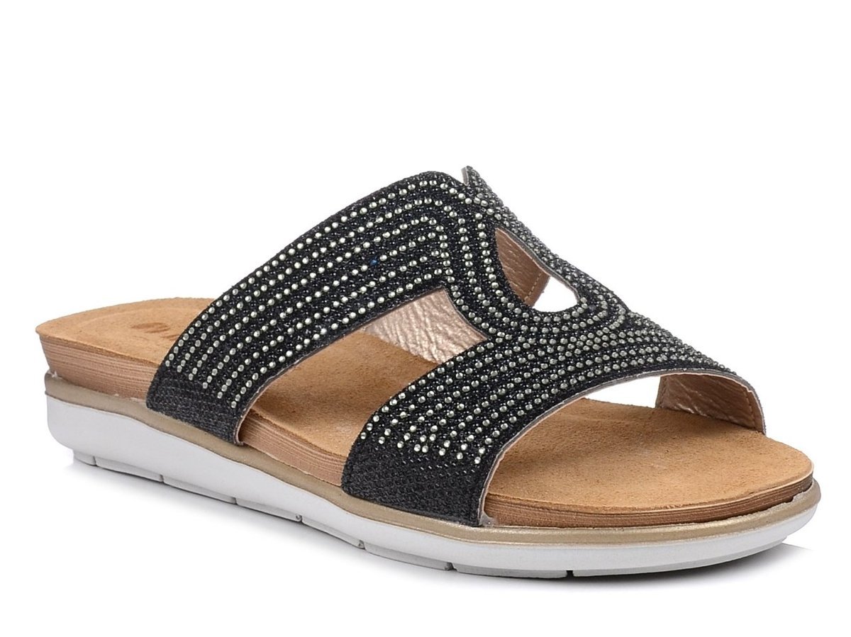 Klapki damskie na platformie czarne Inblu PG-29-40