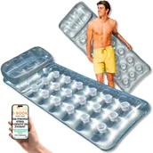 Zabawki do kąpieli - MATERAC INTEX DO WODY NA PLAŻE DMUCHANY LEŻAK FOTEL 188x71 cm + EBOOK-1 - miniaturka - grafika 1