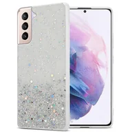Etui i futerały do telefonów - Pokrowiec Do Samsung Galaxy S21 PLUS Etui w Przezroczysty z Brokatem Glitter Obudowa Case Cover TPU Cadorabo - miniaturka - grafika 1