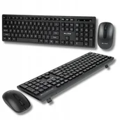 Zestawy myszka + klawiatura - ZESTAW Klawiatura i mysz BEZPRZEWODOWA do pracy biura UNIWERSALNA SLIM - miniaturka - grafika 1