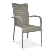 Fotele i krzesła ogrodowe - Krzesło z technorattanu Fiesta : Kolor - Grey kod: BK-003986 - miniaturka - grafika 1