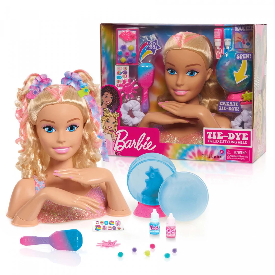 Just Play Barbie Duża Głowa do Stylizacji Deluxe TIE-DYE - Lalki