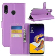 Etui i futerały do telefonów - Litchi Skin Pu Leather Protection Etui na telefon komórkowy Asus Zenfone 5 Ze620kl Fioletowy - miniaturka - grafika 1
