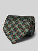 Krawaty i muchy męskie - Krawat jedwabny z nadrukiem z logo (8,5 cm) - miniaturka - grafika 1