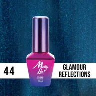 Lakiery hybrydowe - Molly Lac Lakier hybrydowy MollyLac Elite women Glamour reflections 10 ml Nr 44 - miniaturka - grafika 1
