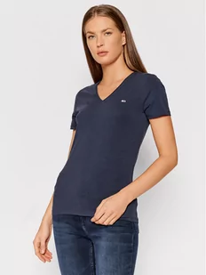 Tommy Jeans T-Shirt Tjw Skinny Stretch DW0DW09197 Granatowy Slim Fit - Koszulki i topy damskie - miniaturka - grafika 1