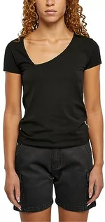 Koszulki i topy damskie - Urban Classics Damska koszulka damska z asymetrycznym dekoltem, czarny, XL - grafika 1