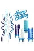 Kinder party - Zestaw świeczek urodzinowych niebieski - miniaturka - grafika 1