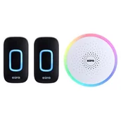 Systemy inteligentnych domów - Dzwonek bezprzewodowy EURA WDP-42A3v2TWB (2 odbiorniki) - miniaturka - grafika 1