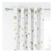 Firany i zasłony dla dzieci - Biała zasłona dziecięca 2 szt. 168x183 cm Roarsome Animals – Catherine Lansfield - miniaturka - grafika 1