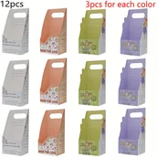 Inne - TEMU 12 sztuk Eleganckich Koszyków do Pakowania Bukietów Kwiatowych - Pastelowe i Świeże Aranżacje Kwiatowe, Idealne na Śluby, Urodziny, Walentynki, - miniaturka - grafika 1